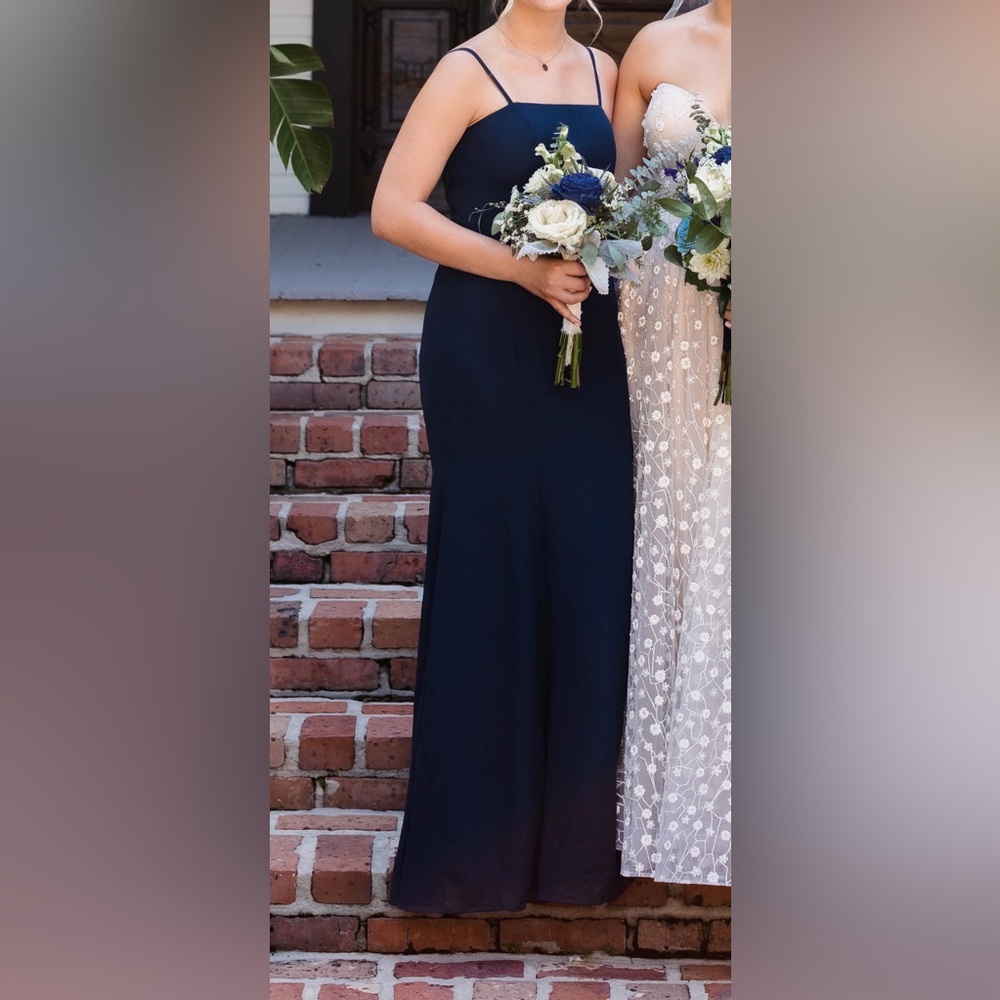 Navy Blue Bridesmaid Dress